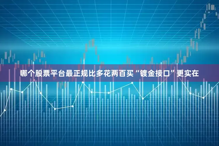 哪个股票平台最正规比多花两百买“镀金接口”更实在