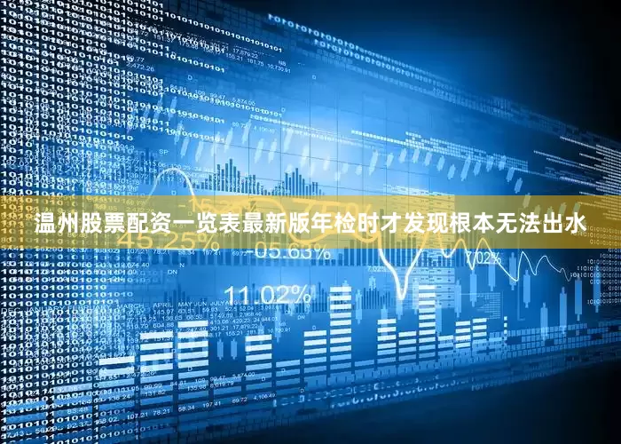 温州股票配资一览表最新版年检时才发现根本无法出水