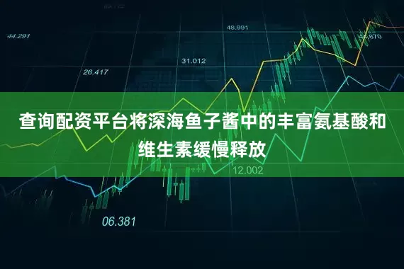 查询配资平台将深海鱼子酱中的丰富氨基酸和维生素缓慢释放